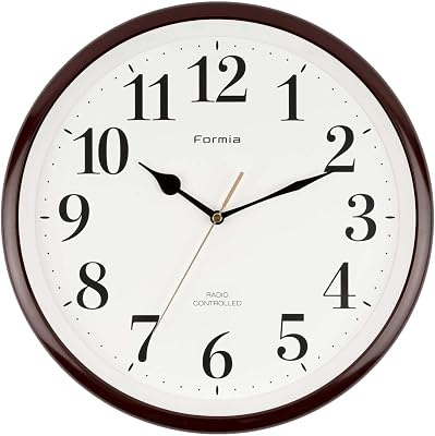 formia(formia) 挂钟 电波时钟 棕色 模拟 夜间秒针停止